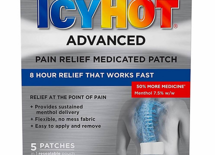 Icy Hot - Patch médicamenteux avancé pour soulager la douleur | 5 points