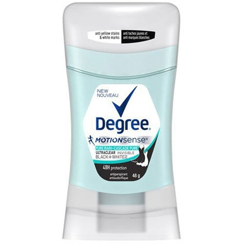 Degree - MotionSense Protection 48 heures - Antisudorifique invisible Ultraclear - Parfum de pluie pure | 48g