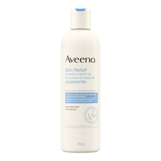 Aveeno - Huile de douche et de bain pour soulager la peau - Hydratant de douche pour soulager la peau sèche et les démangeaisons | 295 ml