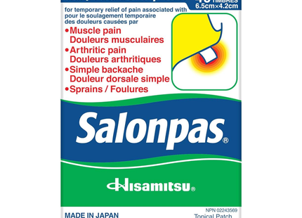 Salonpas Pain Relieving Topical Patch | 40 Patches