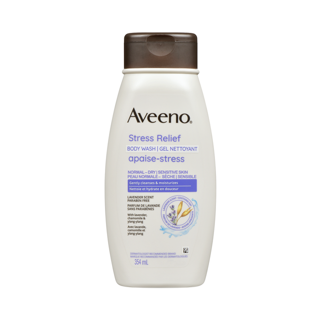 Aveeno - Stress Relief Body Wash for Normal & Dry Sensitive Skin, Lavender | 354 mL