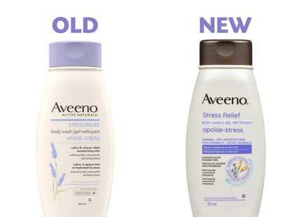 Aveeno - Stress Relief Body Wash for Normal & Dry Sensitive Skin, Lavender | 354 mL