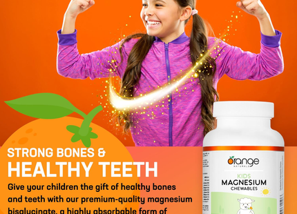 Orange Naturals - Magnésium à croquer pour enfants | 120 comprimés