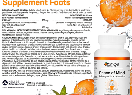 Orange Naturals - Peace of Mind | 60 Capsules