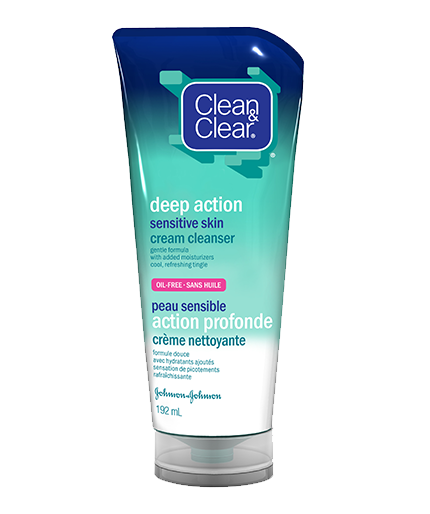 Clean &amp; Clear - Crème nettoyante pour peau sensible à action profonde | 192 ml