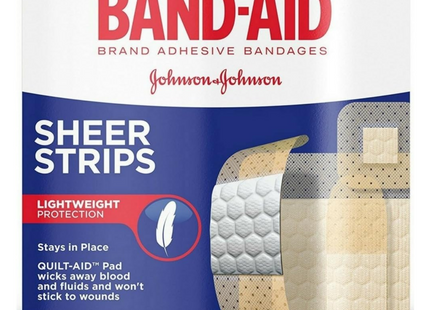 Band-Aid - Sheer Strips Bandages, Assorted Sizes | 80 Pack