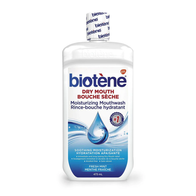 Biotène - Rince-bouche hydratant bouche sèche - Menthe fraîche | 473 ml