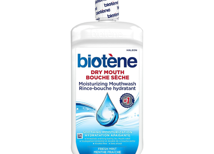 Biotène - Bain de bouche hydratant pour bouche sèche, Menthe fraîche | 473 ml