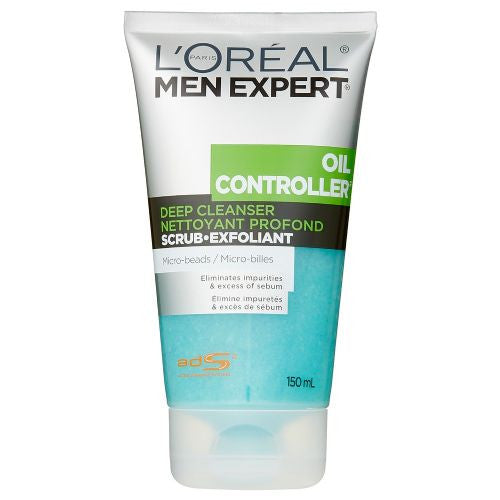 L'Oréal Men Expert Oil Controller Nettoyant Exfoliant Exfoliant en Profondeur | 150 ml