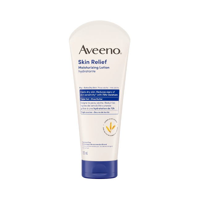 Aveeno - Lotion hydratante apaisante pour la peau à l'avoine triple et au beurre de karité | 222 ml
