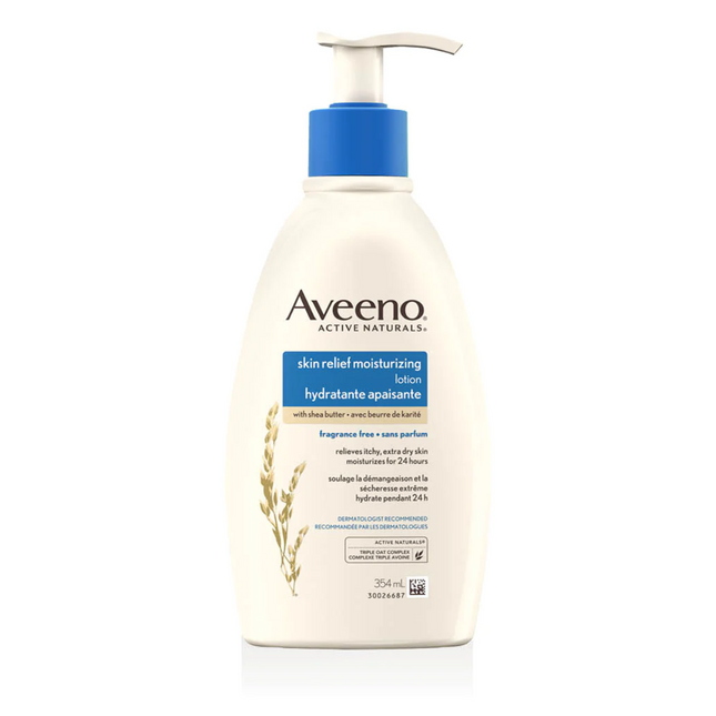 Aveeno - Lotion hydratante pour soulager la peau au beurre de karité | 354 ml