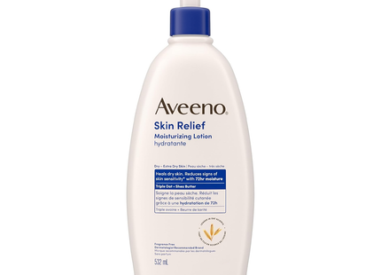 Aveeno - Lait Hydratant Soulagement Cutané au Beurre de Karité pour Peaux Sèches à Très Sèches | 354 mL