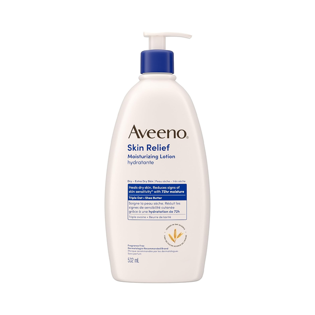 Aveeno - Lait Hydratant Soulagement Cutané au Beurre de Karité pour Peaux Sèches à Très Sèches | 354 mL