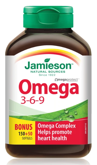 Jamieson - Omega 3-6-9 1200 mg | 150 + 50 Softgels