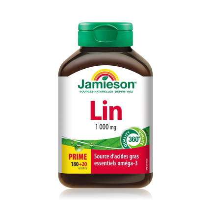 Jamieson - Flax 1000 mg | 180+20 Softgels