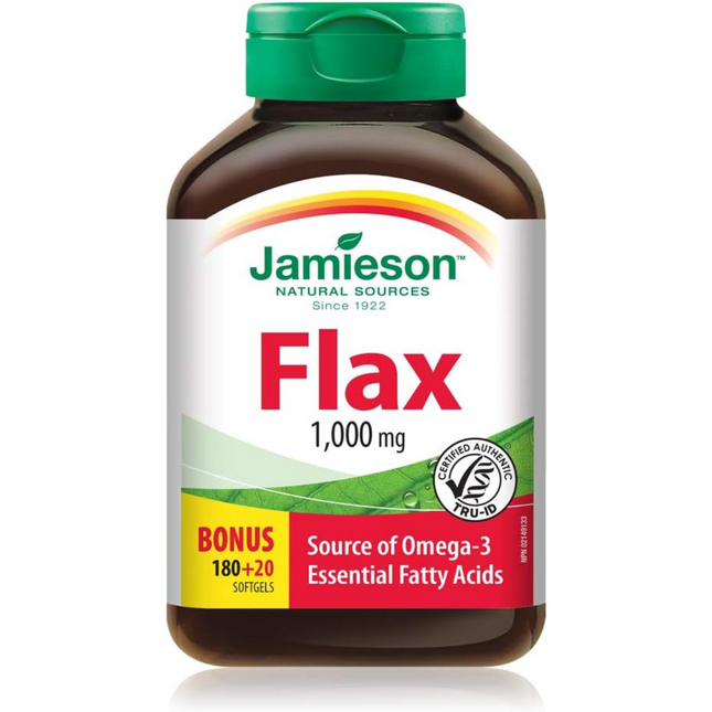 Jamieson - Flax 1000mg | 180 + 20 Softgels