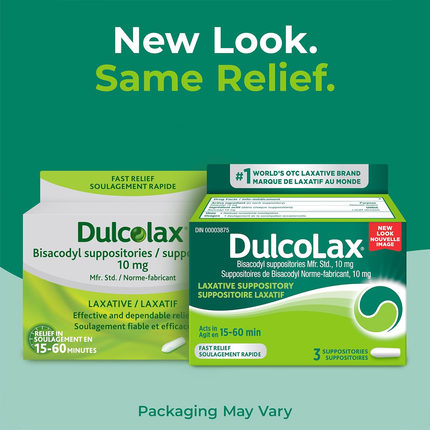 Dulcolax - Bisacodyl Suppositories 10 mg | 3 Suppositories
