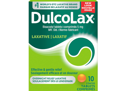 Dulcolax - Bisacodyl Tablets 5 mg | 10 Enteric Coated Tablets