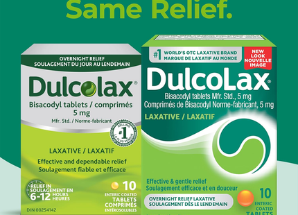 Dulcolax - Bisacodyl Tablets 5 mg | 10 Enteric Coated Tablets