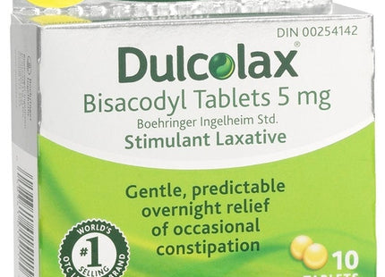 Dulcolax - Bisacodyl Tablets 5 mg | 10 Enteric Coated Tablets