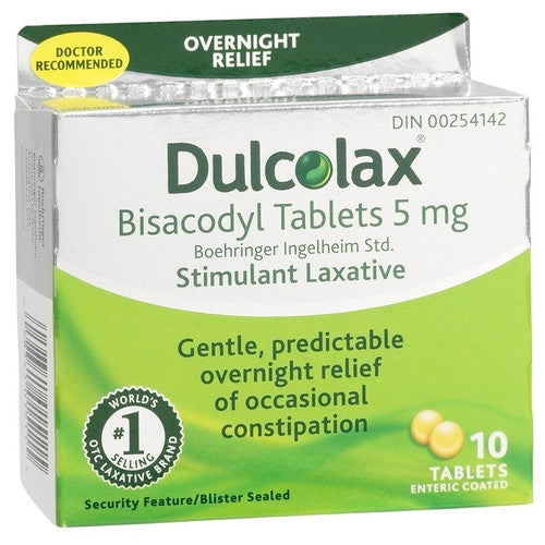 Dulcolax - Comprimés de bisacodyl 5 mg | 10 comprimés entériques