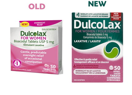 Dulcolax - For Women Bisacodyl Tablets | 50 Enteric Coated Tablets