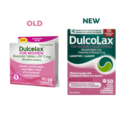 Dulcolax - For Women Bisacodyl Tablets | 50 Enteric Coated Tablets
