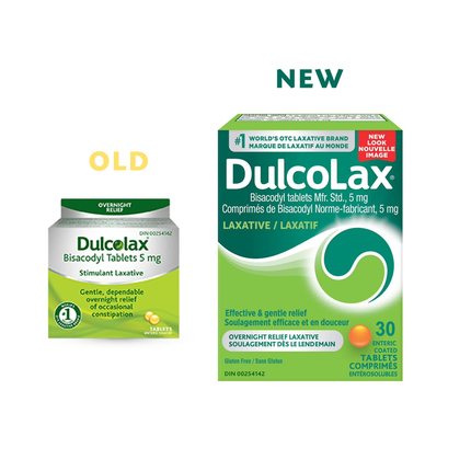 Dulcolax - Bisacodyl Tablets for Overnight Relief | 30 Enteric Coated Tablets
