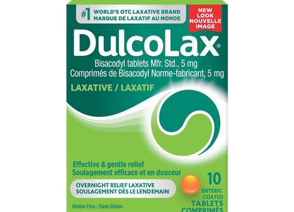 Dulcolax - Bisacodyl Tablets for Overnight Relief | 30 Enteric Coated Tablets