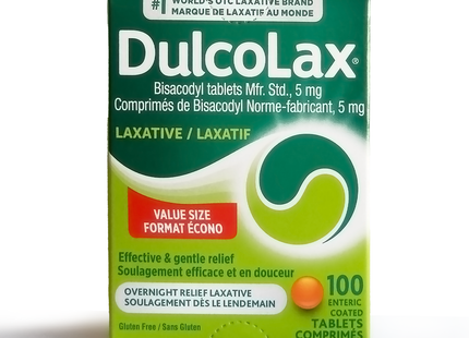 Dulcolax - Comprimés de bisacodyl 5 mg Laxatif | 100 comprimés