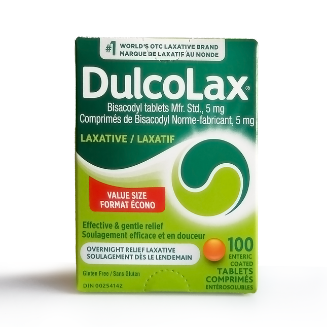 Dulcolax - Bisacodyl Tablets 5mg Laxative | 100 Tablets