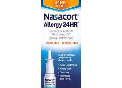 Nasacort - Allergy 24 HR - Triamcinolone Acetonide Nasal Spray USP | 60 Sprays