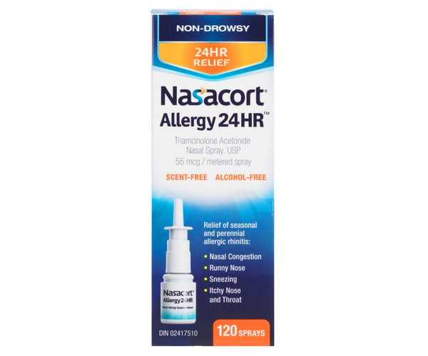 Nasacort - Allergy 24HR, Non-Drowsy Nasal Spray | 120 Sprays – White ...