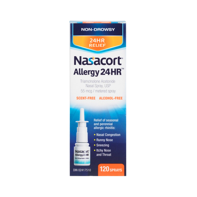 Nasacort - Spray nasal anti-allergie 24 h sans somnolence | 120 pulvérisations