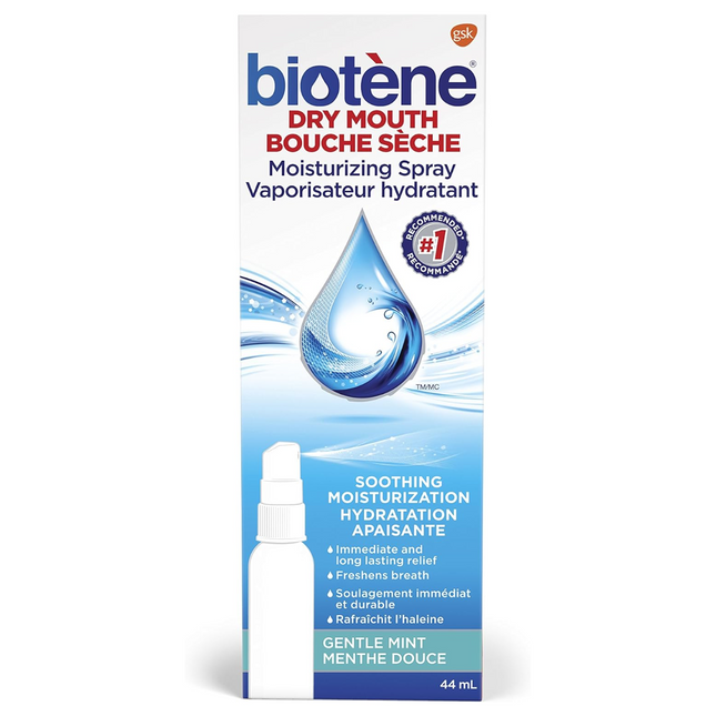 Biotène - Spray hydratant apaisant bouche sèche - Menthe douce | 44 ml