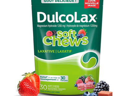 Dulcolax - Stimulant Free Laxative Soft Chews -  Mixed Berry | 30 Soft Chews