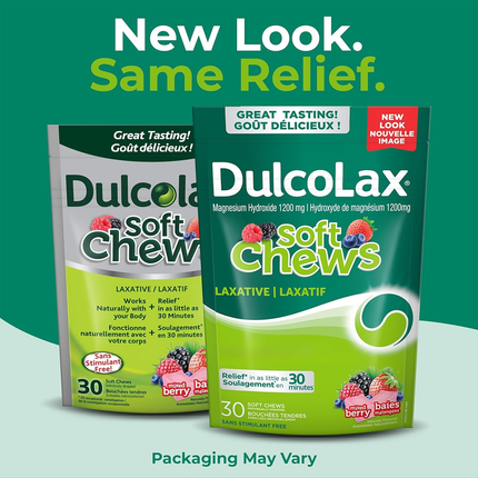 Dulcolax - Stimulant Free Laxative Soft Chews -  Mixed Berry | 30 Soft Chews