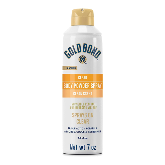 Gold Bond - Spray poudre transparent sans résidu visible - Corps et pieds | 198g