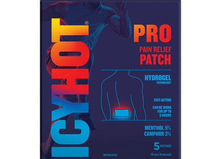 Icy Hot - Pro Pain Relief Patch, Hydrogel Technology | 5 Patches