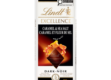 Lindt - Excellence Caramel & Sea Salt Dark Chocolate Bar | 100 g