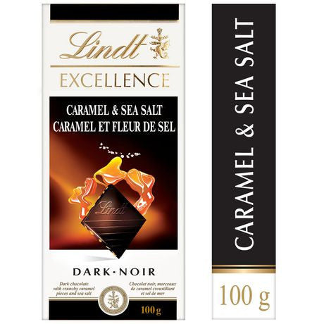 Lindt Excellence Caramel & Sea Salt Dark Chocolate Bar | 100 g