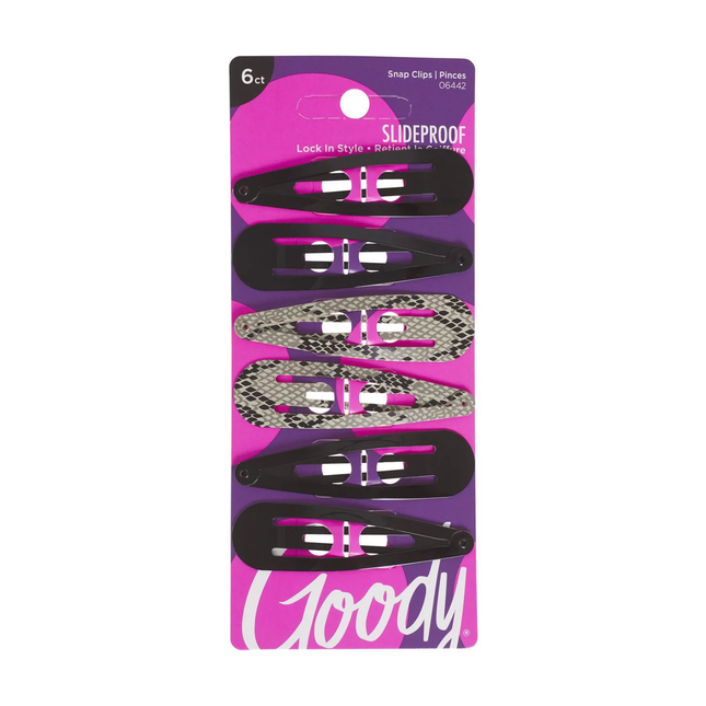 Goody - SlideProof Snap Clips | 6 ct