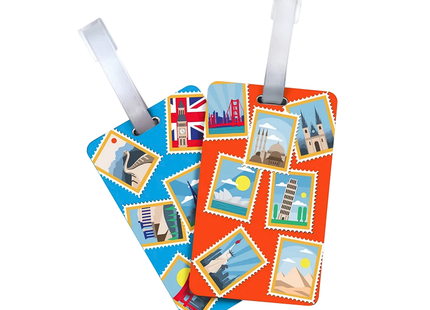Travelon - Set of 2 Luggage Tags, World Attraction