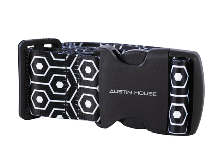 Austin House - Travel Luggage Strap - Black & White | 1 unit