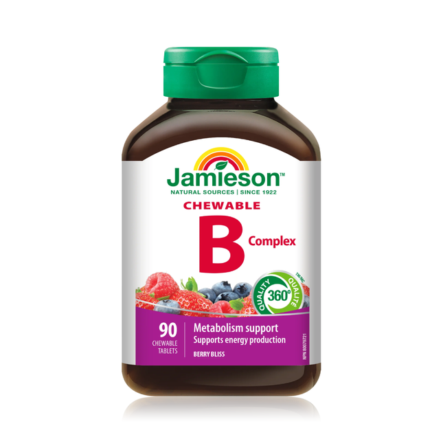 Jamieson - Complexe B à croquer - Berry Bliss | 90 comprimés à croquer