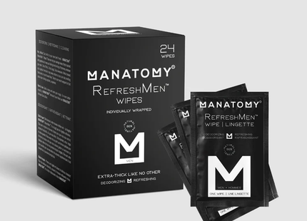 Manatomy - RefreshMen Wipes Sachets | 24 Count