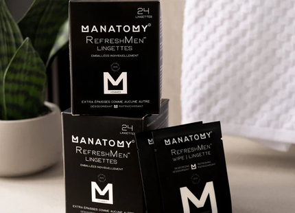 Manatomy - RefreshMen Wipes Sachets | 24 Count