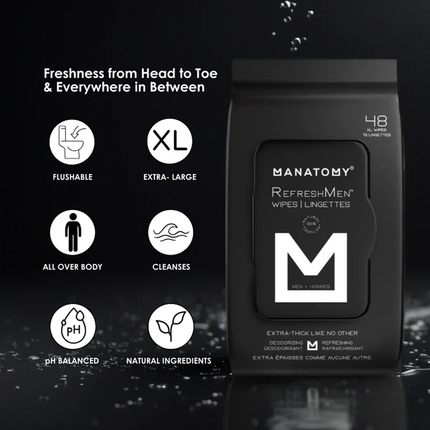 Manatomy - RefreshMen Wipes | 48 Count