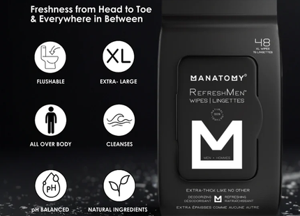 Manatomy - RefreshMen Wipes Value Pack | 144 Count