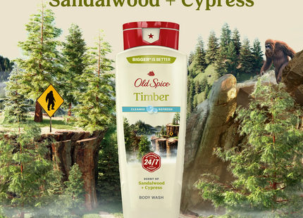 Old Spice - Gel douche Timber, bois de santal et cyprès | 532 ml